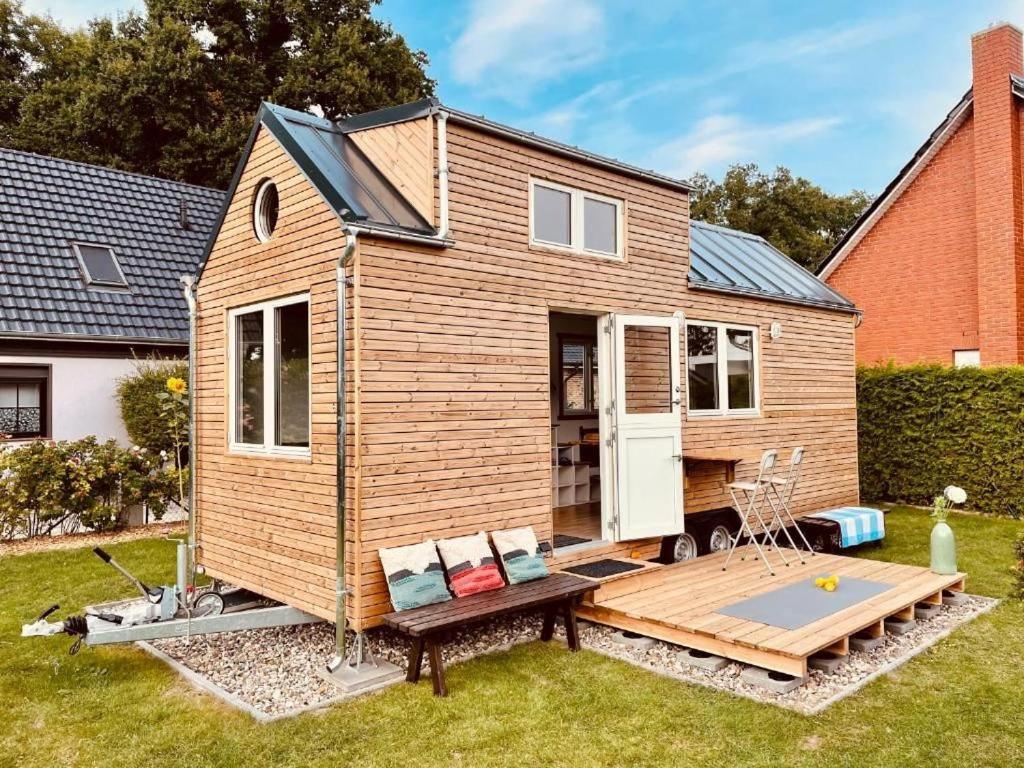 Tiny House Fleesensee Mit Eigenem Garten Und Nur Wenige Meter Vom Seeufer Göhren-Lebbin Exterior foto